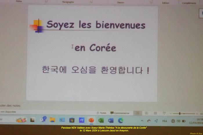 Rencontre Carême du 12 MARS 2024 à Lescure-Jaoul avec les Soeurs Coréennes.