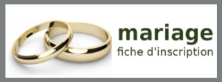 fiche inscription au mariage