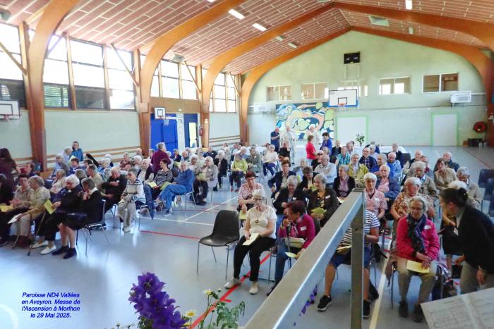 Paroisse ND4 Vallées en Aveyron. Messe de l'Ascension à Morlhon le 29 Mai 2025.