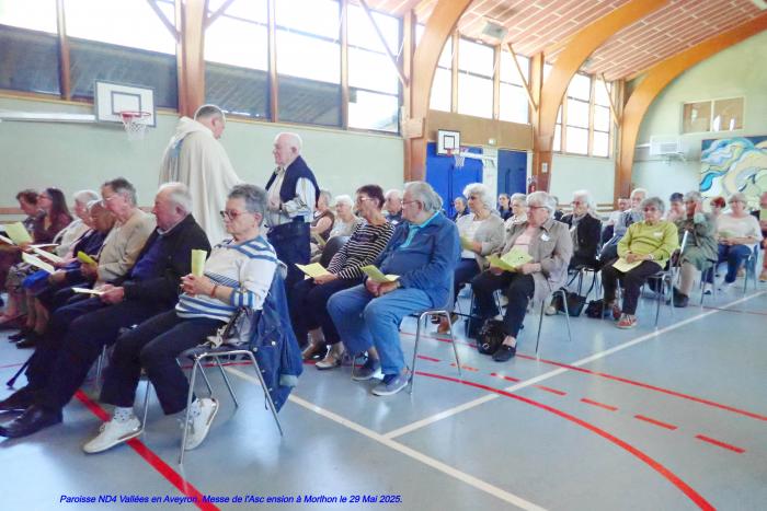 Paroisse ND4 Vallées en Aveyron. Messe de l'Ascension à Morlhon le 29 Mai 2025.