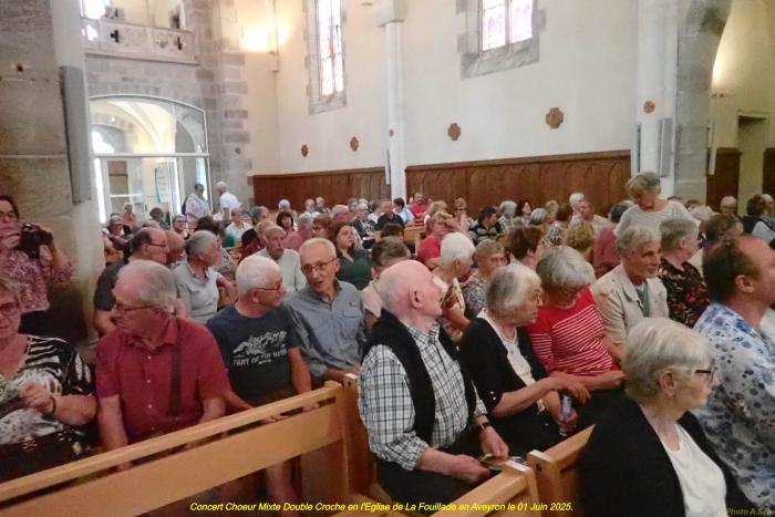 Concert Choeur Mixte Double Croche en l'église de La Fouillade en Aveyron 01 Juin 2025. Avec l'Orchestre du Capitole de Toulouse