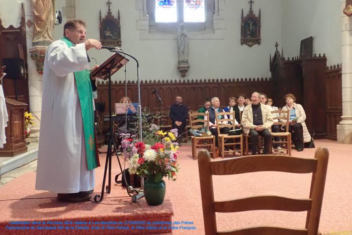 Rencontre avec les Frères Franciscains de La Drèche dans Notre Paroisse ND4 Vallées en Aveyron, à Les Mazières le 27/09/2025.