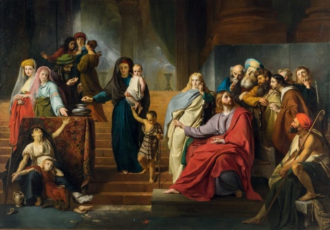 L'obole de la veuve, François-Joseph Navez, 1840 L'obole de la veuve, François-Joseph Navez, 1840