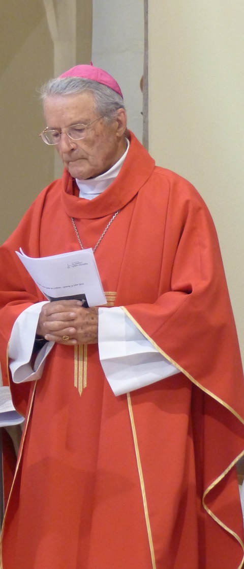 Mgr Raymond Seguy à la basilique Notre-Dame de Ceignac le 29 juin 2019